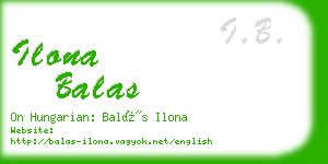 ilona balas business card